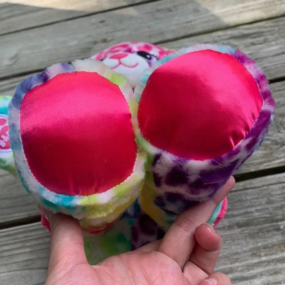 Build-a-bear Lisa frank leopard rainbow cat super star athlete pink tank shirt